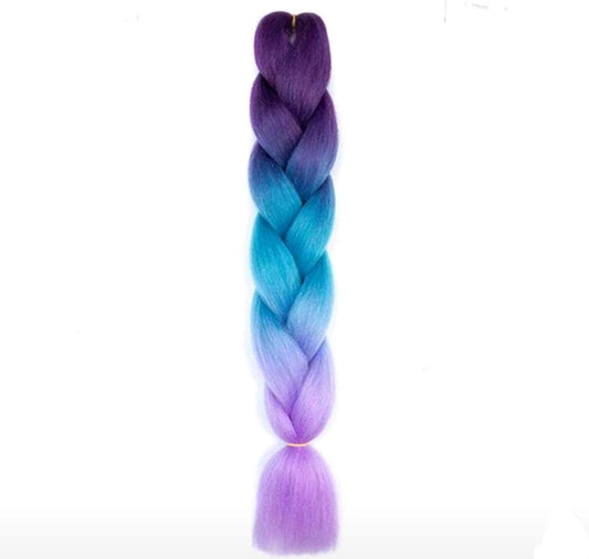 Ombre three tone braiding hair